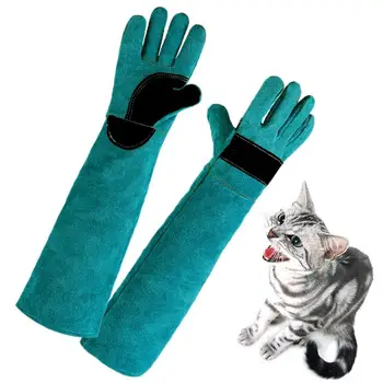 Защитни ръкавици от ухапване, устойчиви на укусам и надраскване, Ръкавици за дресура на кучета, дебели и силни защитни ръкавици за хранене на домашни любимци