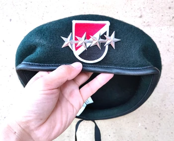 6-та група на специалните сили на Армията на САЩ, Вълна Черновато-зелена поема, ОФИЦЕР в 4-ЗВЕЗДНИЯ ОБЩО звание, Военна шапка на всички размери 1963 ~ 1971