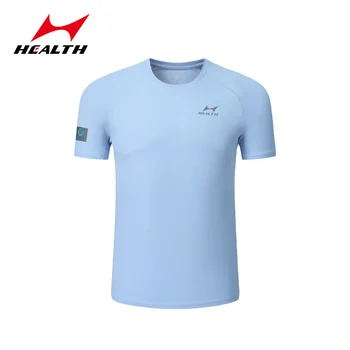 Мъжка Тениска за бягане 2023 Health с къс ръкав За Активна Почивка, Спортна Бързосъхнеща Дишаща Приталенная Тениска с кръгло деколте-0025C