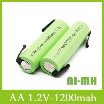 Оригинална батерия 1,2 НА AA, Акумулаторна Батерия 1,2 В, 1200 mah, Ni-Водородната, със Заваръчни барабани, Електрическа Самобръсначка за четка за зъби 