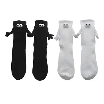 Магнитни изсмукване на 3D чорапи за двойки, мода за бягане за жени, мъже, Чорапи за бягане в спалнята, держащиеся за ръце Сладки, ежедневни чорапи