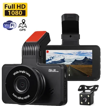 Автомобилен видеорекордер WiFi Full HD 1080P, видеорекордер за задно виждане, видео Рекордер, е Черна кутия за нощно виждане, Авторегистратор, Автомобилна камера, GPS тракер