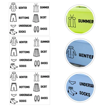 Стикери за Шкаф за съхранение на Организация дрехи Етикет за Гардероба на Стикер Подвижна Скрин Етикети за дрехи Категория етикети за чекмеджета