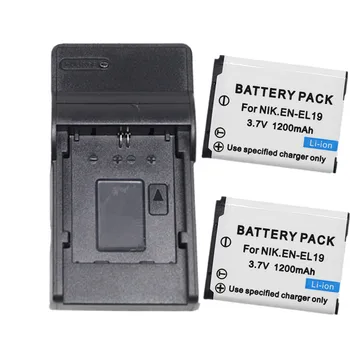 Батерия за Фотоапарат EN-EL19 С USB-Зарядно устройство За Nikon Coolpix S3100 S3200 S3300 S3400 S3500 S3600 S3700 S4100 S4150 S4200 S4300