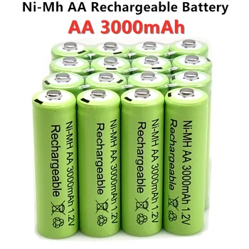 1.2 AA 3000 mah NiMH 1.2 В Акумулаторни Батерии Зелена Батерия Градински Соларни Лампа за Фенер led Фенерче