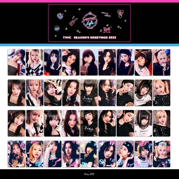 9 бр./компл. Kpop Hot Idol TWICE 2023 Seasons Писма Висококачествени Картички Lomo Колекция Бижута Картичка Sana Momo Mina Nayeon