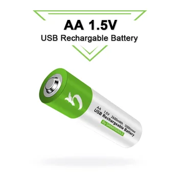 Може да бъде наето 1200 пъти 1,5 AA 2600 МВтч USB Акумулаторна литиево-йонна батерия за дистанционно управление с Мишката Малко Фен Електрическа Играчка Батерия