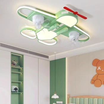Модерна led лампа с вентилатор на тавана, без остриета вентилатор на Тавана за детски спални с дистанционно управление вентилатори с осветительным уред