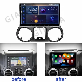 Android 12 Радиото в автомобила на 4G LTE За Jeep Wrangler 3 JK 2011-2014/2015-2017 DSP GPS Безжичен Мултимедиен плеър Carplay Навигация