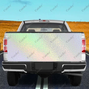 Холограма обвивка задната врата на камиона цветове на дъгата Материал професионален клас Универсален Подходящ за пълен размер на камиони всички сезони
