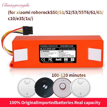 100% чисто НОВ 9800 ма 14,4 v 6,5 Ah литиево-йонна Батерия, Аксесоари за Прахосмукачка xiaomi mi robot Robotics cleaner roborock S50 S51 T4