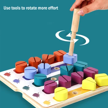 Болтове Играчки За деца в предучилищна възраст модул за Обучение Винт Демонтаж на Монтаж Формата на Цветни играчки Образователна Интерактивна игра за момчета и момичета