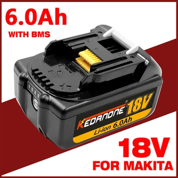 За Makita 18V 6.0 Ah Ah батерия BL1850 BL1860 LXT BL1860 литиево 8.0 1840 ‑Йона се изсипва учебни помагала Electriques BL1840B BL1830 194205-3