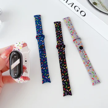 Цветни силиконови гривни за Xiaomi Mi Band 8, каишка за часовник Miband Slim Soft
