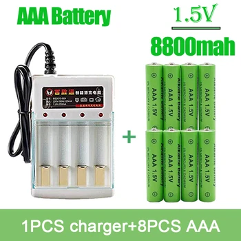 AAAbattery Акумулаторна батерия от 1,5 AAA8800 ма със зареждането на aaa щелочностьюбатарея Подходящ за електронни играчки MP3 shaverremotecontrol