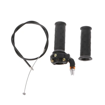 Отточна тръба на шарнирна връзка педала на Газта, газта 3-степенна дръжка + кабел За 47cc 49cc Mini Dirt Bike Quad Pocket