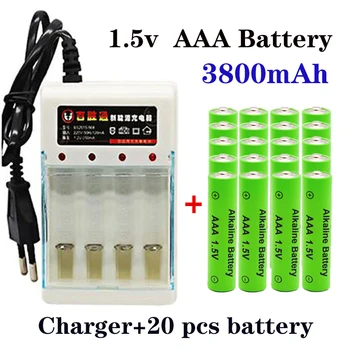 100% Нова алкални батерии ААА с капацитет 3800 mah, акумулаторна батерия ААА за играчки с дистанционно управление, димна аларма със зарядно устройство