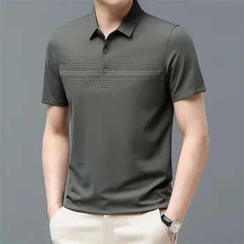 Висококачествени мъжки Ризи за голф 2023, Нова лятна тениска в клетка с къси ръкави и принтом, Бизнес и Ежедневни мъжки облекла, Спортни облекла за обучители