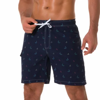 Мъжки къси панталони с принтом, Плажни панталони, водоустойчив бързо съхнещи панталони
