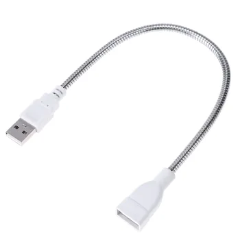 Удължител за USB от мъжа към жената led Кабел-адаптер Метална гъвкава тръба