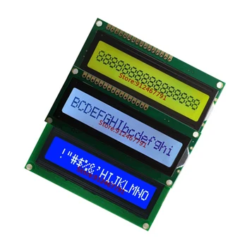 Модул 5V LCD1601 1601A Сив/Син/Зелен Екран 16x1 Знаков LCD дисплей 1601 За STM32 51