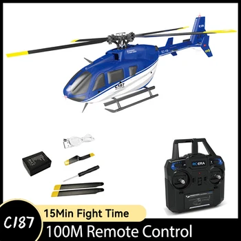 Hot Rc helicopter C187 2.4ghz 4-канален 6-ос Жироскоп с дистанционно управление, играчка във формата на самолет, RTF Подарък за деца или възрастни EC135