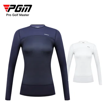 PGM Golf Дамско палто от Ледената Коприна, Солнцезащитная тениска с дълги ръкави, Долната риза от Ледената Коприна, Лятна ультратонкая Тениска Cool Money YF305