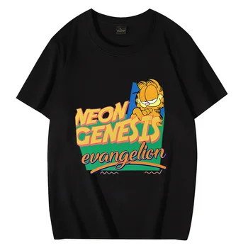 Тениска Neon Genesis Graphics За Мъже и Жени, реколта градинска дрехи на 90-те години, Свободни Модни тениски с къс ръкав от 100% памук Тениска Унисекс