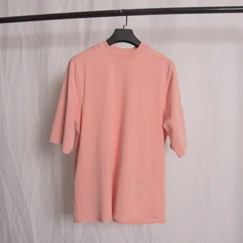 Мъжки t-shirt High Street, Розова Дамска тениска John Oversize, Памучен къса тениска с кръгло деколте за мъже, Мъжки дрехи Owens