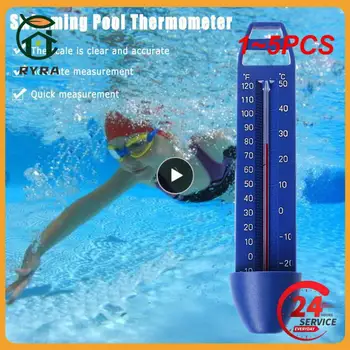 1-5 бр. Практичен плаващ термометър за басейн, Многофункционален здрава измерване на температурата на водоеми в спа-джакузи