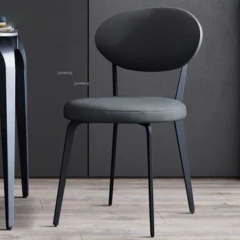 Трапезни столове в стил постмодерното с минималистичной облегалка, маса за хранене, стол за грим, мебели за домашна Кухня, Скандинавска творчески стол за стая