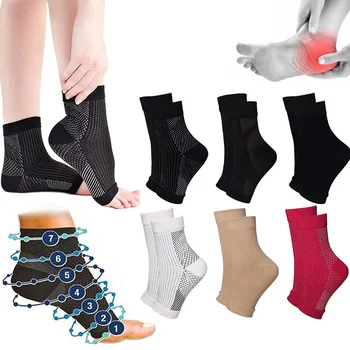 1 Чифт компрессионных чорапи с мед, импрегнирана, чорапи за подкрепа на глезените, болка Чорапи за краката, компресия Спортни чорапи за джогинг, йога