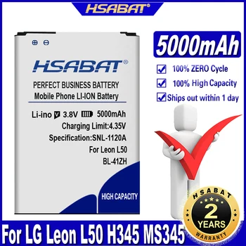 Батерия HSABAT 5000 mah BL-41ZH За LG Leon L50 H345 MS345 D213N Tribute 2 C40 L22C Destiny L21G Sunset L33L Батерии