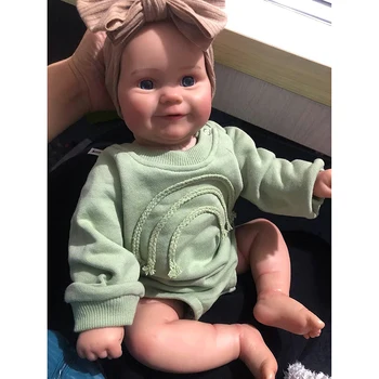 50 см, новородено малката Мади, реалистична, мека на допир, с боядисани ръчно коса, художествена кукла ръчно изработени