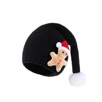 Детска Шапчица-Бини, Детска Вязаная шапка с Помпоном, Коледни подаръци за Нова Година