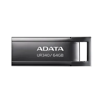 ADATA ROYAL UR340 USB Флаш памет 32 GB 64 GB 128 GB USB3.2 Gen1 Флаш памет До 100 MB/ss Метален Черен Memory Stick Стик U Диск