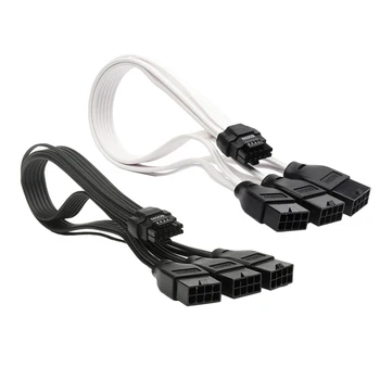 Удлинительный кабел 600 W Кабел Адаптер за захранване 16Pin (12 + 4Pin) Включете 3x8Pin щекер за GPU RTX 3090Ti 4070Ti 4080 4090