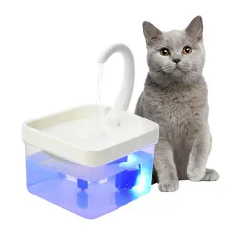 Универсален USB-диспенсер за вода за Котки, 2Л Диспенсер за вода за Кучета, Led Автоматично чешма за Питейна вода За домашни любимци W0