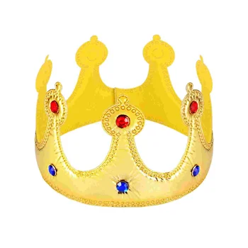 1-Златни царски корони от фолио, хартия празнична шапка, шапка за рожден ден, подпори за фотосесия в душата