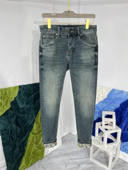 OR09148 Модерни мъжки дънки 2023 Подиум Луксозен известна марка, Европейски Дизайн стил на купоните Мъжки дрехи
