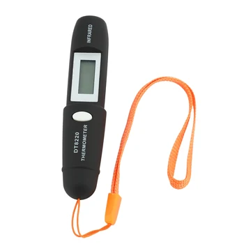 Безконтактен Мини-инфрачервен термометър за измерване на IR на температурата, дигитален LCD дисплей, инфрачервен термометър, дръжка DT8220, черен
