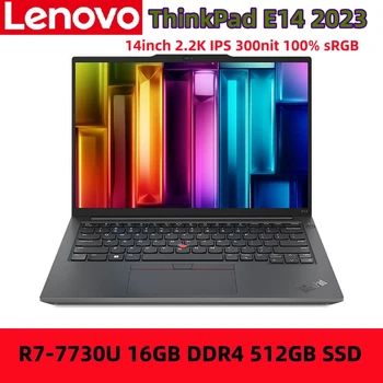 2023 Lenovo ThinkPad E14 2023 Лаптоп ах италиански хляб! r7-7730U Процесор, 16 GB, 512 GB SSD Двуканална оперативна памет Dual SSD Компютър, Лаптоп КОМПЮТРИ