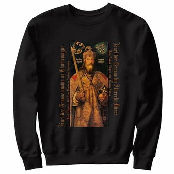 Германска Свещената Римска империя Карл Велики Качулки Нови От 100% памук, Удобни Ежедневни мъжки Градинска облекло