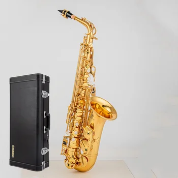Произведено в Япония 280 Професионален Alt-Капков електронен Саксофон Златен Алт саксофон с мундштуком Reed Aglet Допълнителна Предпоставка поща