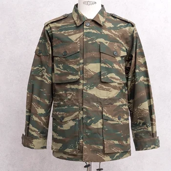 Военна тактическа щурмова яке + панталон, Мъжки униформи за лов на открито с множество джобове, камуфлаж от суша/Френски камуфлаж