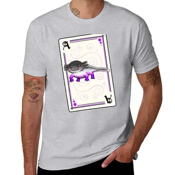 Нова тениска Ace of Axolotls 2023, тениска с аниме, къса тениска за момче, ризи с котки, прости черни тениски за мъже