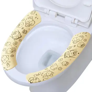 Възглавница за седалката на тоалетната чиния с анимационни заек, самозалепващи уплътнители за Здравето, Моющаяся възглавници-поничка, Приклеивающаяся Моющаяся възглавница за тоалетна за дома