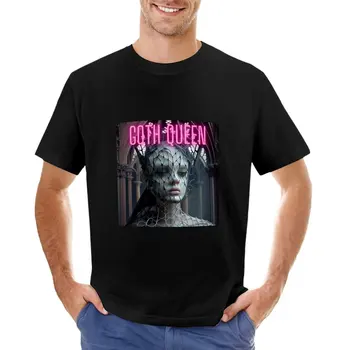 Тениска с кралицата на готически, мъжка тениска с графичен дизайн