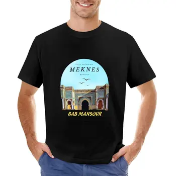 Мекнес, исторически град в централната част на Мароко, тениска, къса тениска с аниме, мъжки ризи с дълъг ръкав