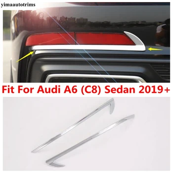 Задните фарове за мъгла, Светлини за вежди, Декоративна накладки за Audi A6 C8 Седан 2019-2022, Аксесоари от ABS-хром/карбон